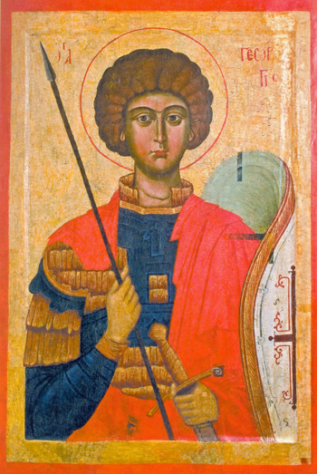 Св. Гергий. Двустроняя икона XIII в. Из церкви св. Георгия в Несебре